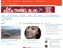 Tablet Screenshot of elitetravelblog.com